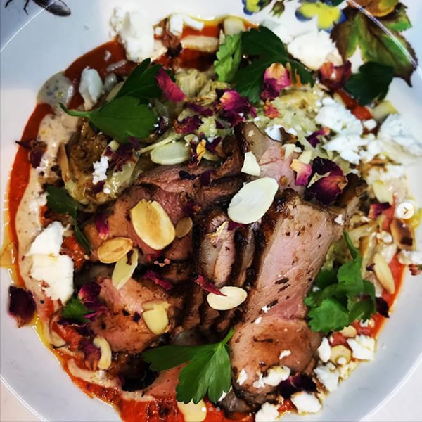 Sliced Lamb with Spiced Purée